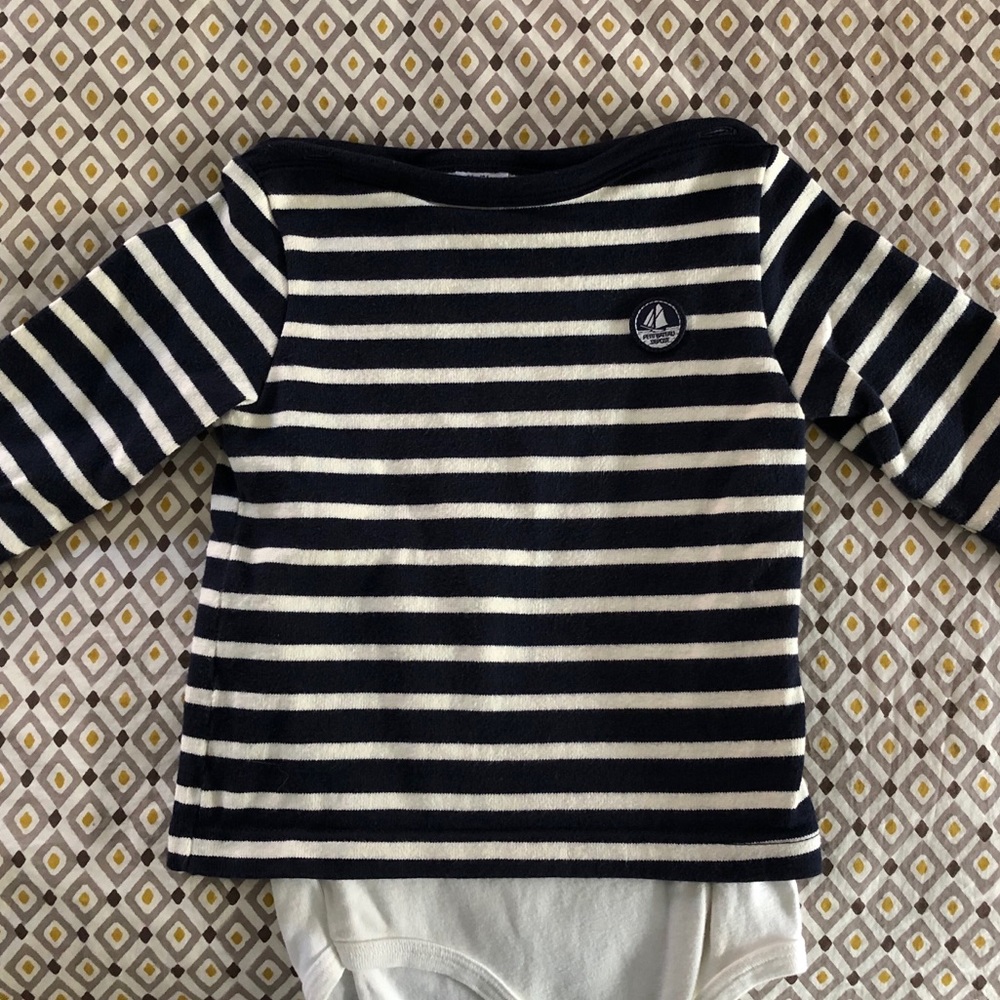 Petit Bateau Sailor Shirt Sz 24 months